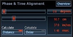 Настройки временных задержек и фазы